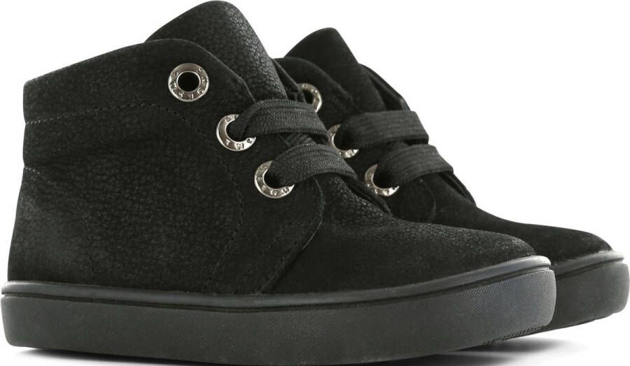 Shoesme Veterschoenen Meisjes jongens Black Leer