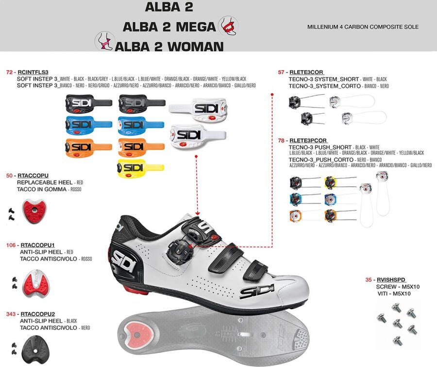 Sidi Alba 2 Racefiets Schoenen Grijs Man