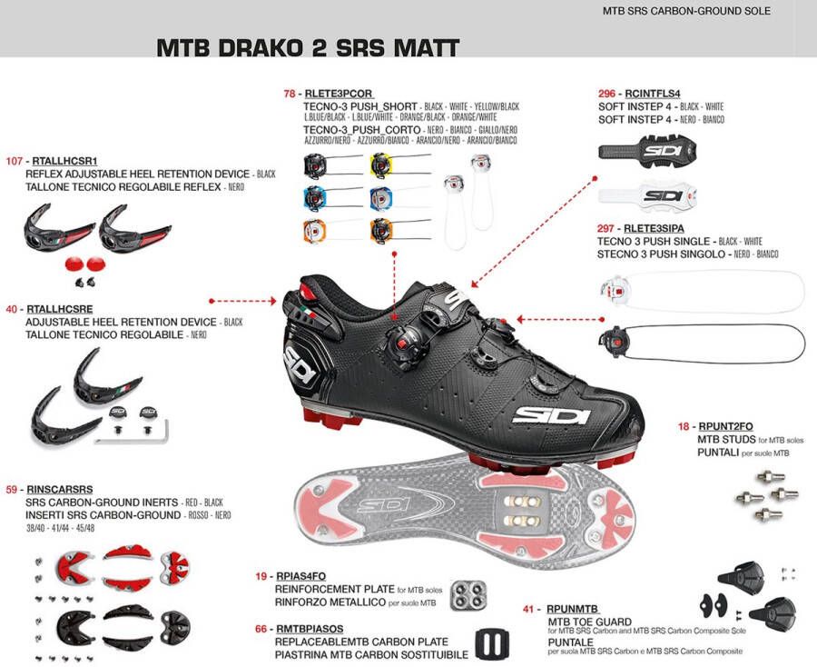 Sidi MTB Drako 2 SRS Schoenen Heren zwart