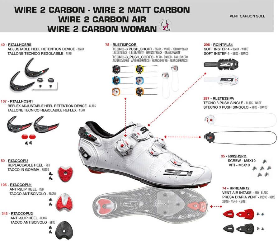 Sidi Wire 2 Carbon Schoenen Heren grijs