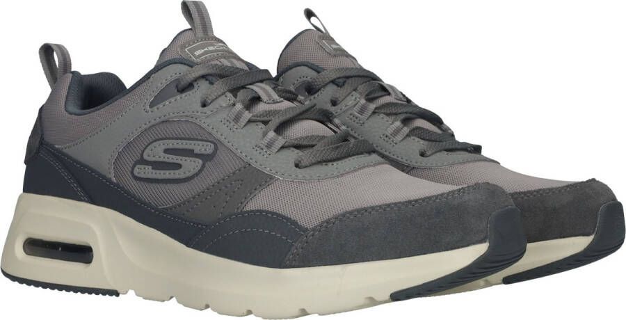 Skechers Grijze Leren Court Sneaker met AirCooled Memory Foam Gray Heren - Foto 6