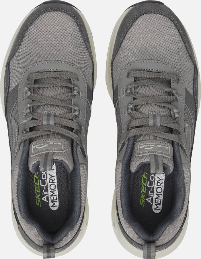 Skechers Grijze Leren Court Sneaker met AirCooled Memory Foam Gray Heren - Foto 9