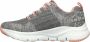 Skechers Arch Fit Comfy Wave 149414-GYPK Vrouwen Grijs Sneakers - Thumbnail 20