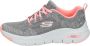 Skechers Arch Fit Comfy Wave 149414-GYPK Vrouwen Grijs Sneakers - Thumbnail 23