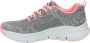 Skechers Arch Fit Comfy Wave 149414-GYPK Vrouwen Grijs Sneakers - Thumbnail 24