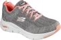 Skechers Arch Fit Comfy Wave 149414-GYPK Vrouwen Grijs Sneakers - Thumbnail 10