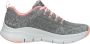 Skechers Arch Fit Comfy Wave 149414-GYPK Vrouwen Grijs Sneakers - Thumbnail 14