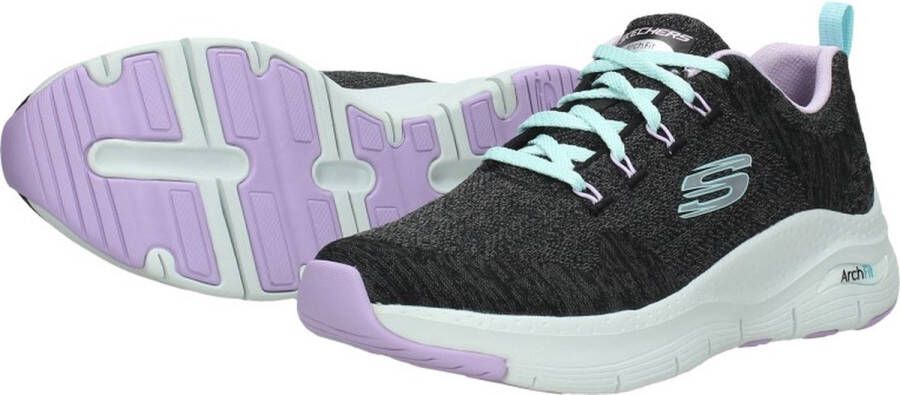 Skechers Arch Fit Comfy Wave sneakers zwart Dames