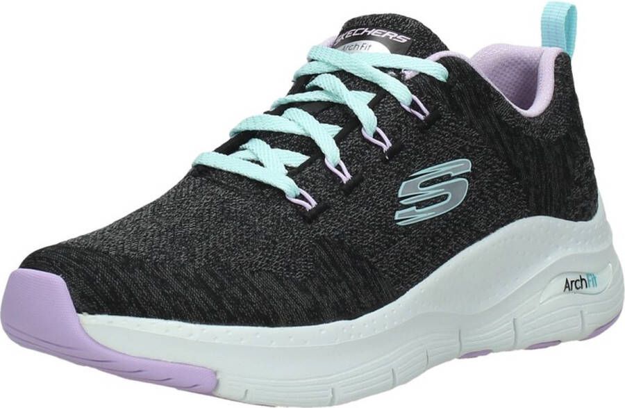 Skechers Arch Fit Comfy Wave sneakers zwart Dames