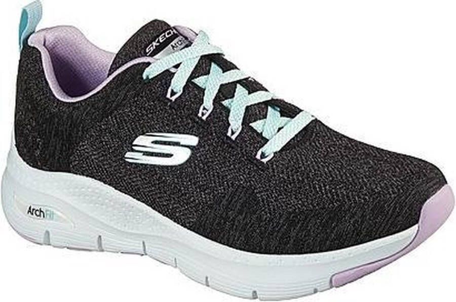 Skechers Arch Fit Comfy Wave sneakers zwart Dames