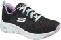 Skechers Arch Fit Comfy Wave sneakers zwart Dames Textiel - Thumbnail 15