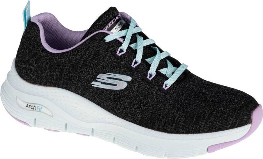 Skechers Arch Fit Comfy Wave sneakers zwart Dames