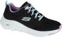 Skechers Arch Fit Comfy Wave sneakers zwart Dames Textiel - Thumbnail 6