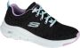 Skechers Arch Fit Comfy Wave 149414-BKLV Vrouwen Grijs Sneakers - Thumbnail 8