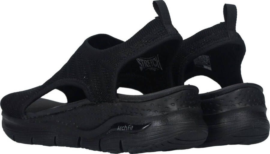 Skechers Arch Fit Platte Sandalen voor Dames Zwart Dames - Foto 13