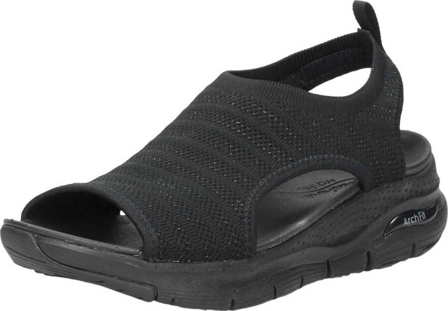 Skechers Arch Fit Platte Sandalen voor Dames Zwart Dames - Foto 5