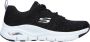 Skechers Arch Fit Glee for all zwart wit sneakers dames(149713 BKW ) - Thumbnail 8