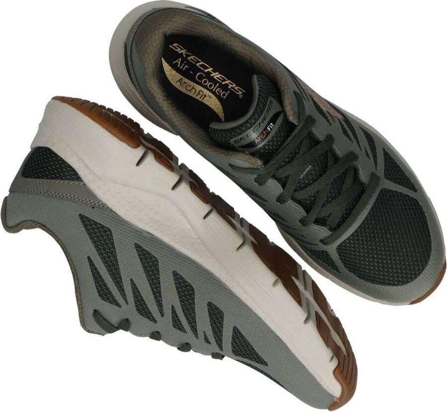 Skechers Arch Fit heren sneaker Kaki