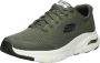Skechers Groene Textiel Wasbare Sneaker met Arch Fit en AirCooled Memory Foam Groen Heren - Thumbnail 12