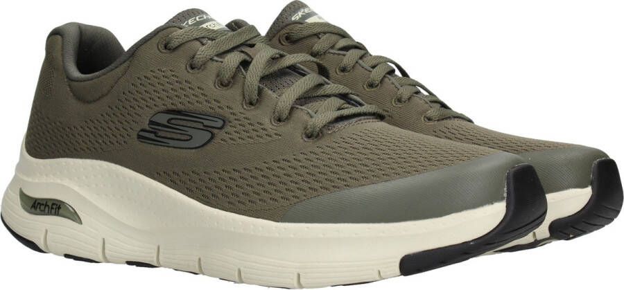 Skechers Groene Textiel Wasbare Sneaker met Arch Fit en AirCooled Memory Foam Groen Heren - Foto 7