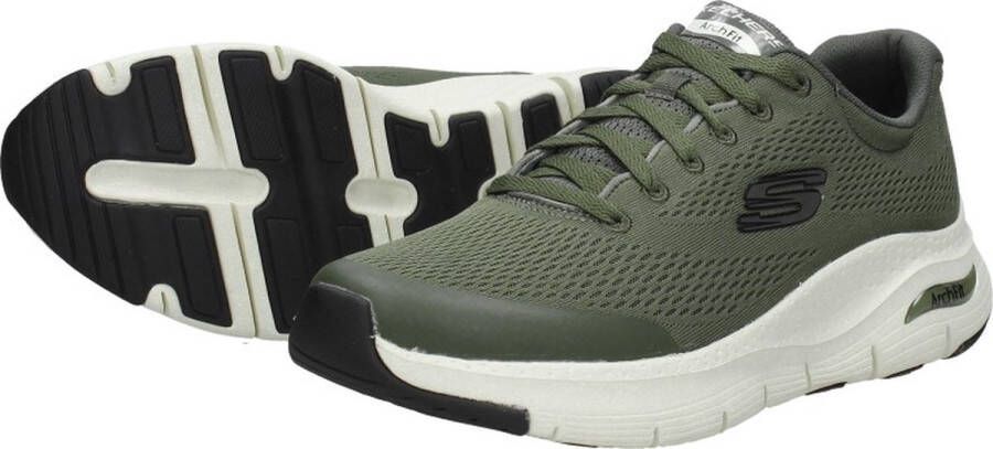 Skechers Arch Fit Heren Sneakers Olijfgroen