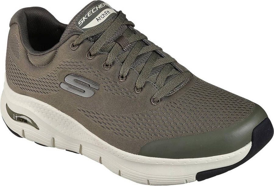Skechers Arch Fit Heren Sneakers Olijfgroen