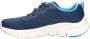 Skechers Arch Fit-Infinity Cool 149722-NVMT Vrouwen Marineblauw Sneakers - Thumbnail 20
