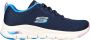 Skechers Arch Fit-Infinity Cool 149722-NVMT Vrouwen Marineblauw Sneakers - Thumbnail 6