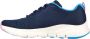 Skechers Arch Fit-Infinity Cool 149722-NVMT Vrouwen Marineblauw Sneakers - Thumbnail 6