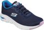 Skechers Arch Fit-Infinity Cool 149722-NVMT Vrouwen Marineblauw Sneakers - Thumbnail 9