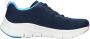 Skechers Arch Fit-Infinity Cool 149722-NVMT Vrouwen Marineblauw Sneakers - Thumbnail 12