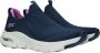 Skechers Arch Fit Keep It Up Dames Sneakers Navy Purple - Thumbnail 13