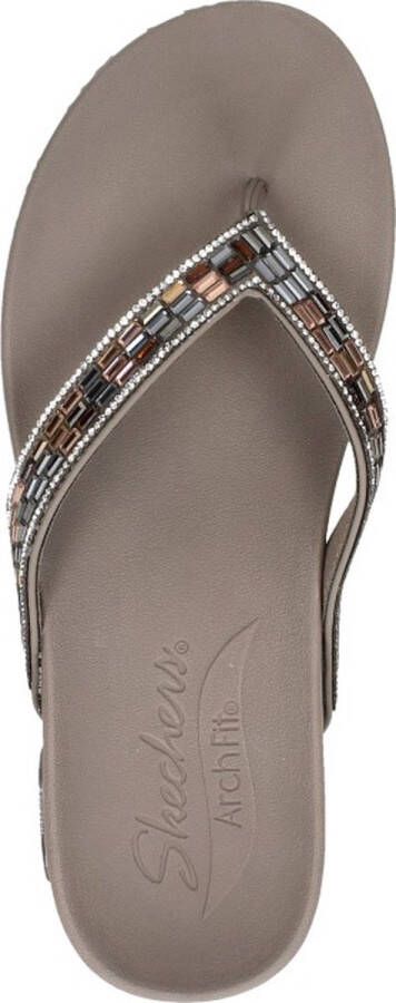 Skechers Arch Fit Meditation -Glam Gal Dames Slippers Taupe