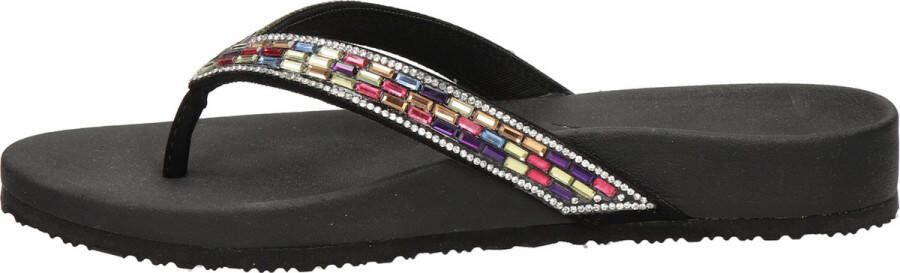 Skechers Arch Fit Meditation -Glam Gal Dames Slippers Zwart;Multicolour