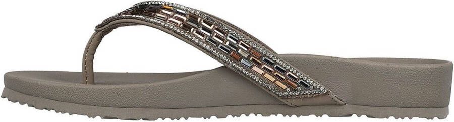 Skechers Arch Fit Meditation Glam Gal VEGAN Slipper Dames Taupe - Foto 14