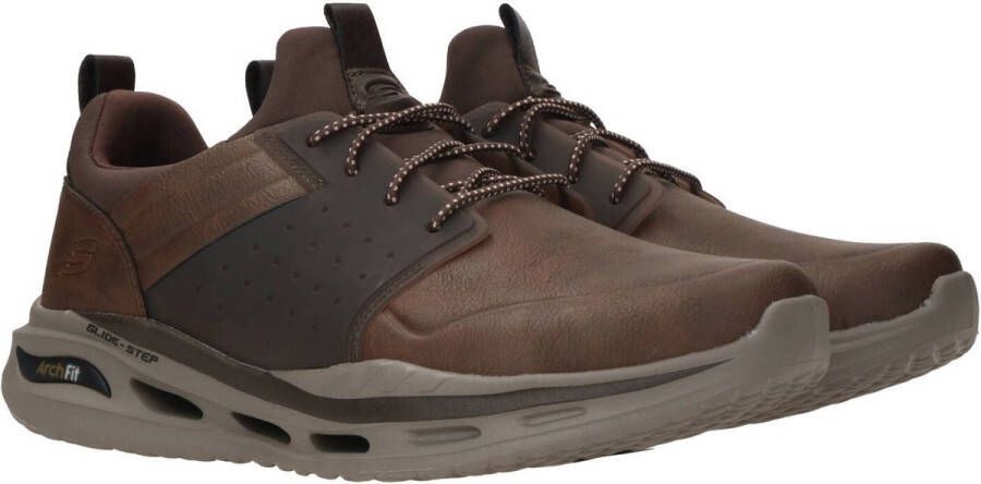 Skechers Arch Fit Orvan Pollick Heren Instappers Bruin