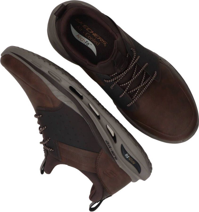 Skechers Arch Fit Orvan Pollick Heren Instappers Bruin