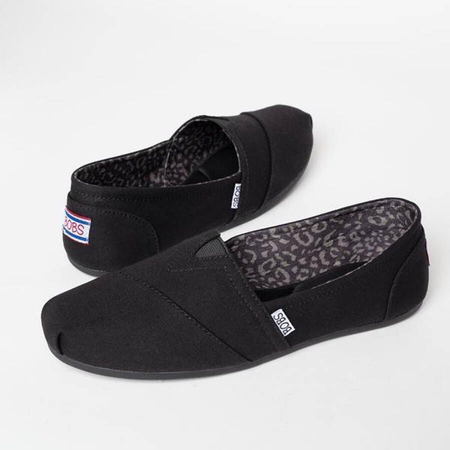 Skechers Bobs Plush Peace & Love Dames Espadrilles Black