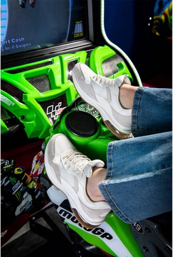 Skechers Bobs Pulse Air sneakers wit Textiel