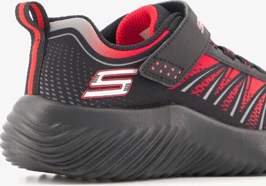 Skechers Bounder kinder sneakers zwart rood Uitneembare zool