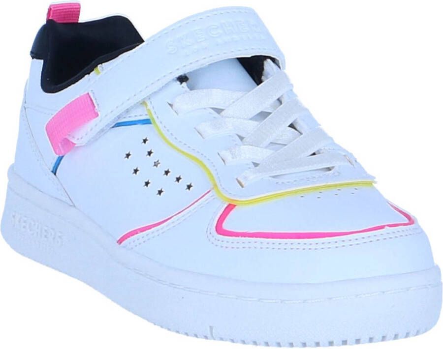Skechers Court Squad-Color Remix Meisjes Sneakers White