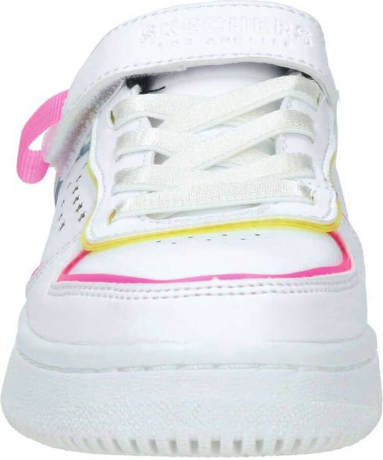 Skechers Court Squad Color Remix Sneaker Meisjes Wit multi