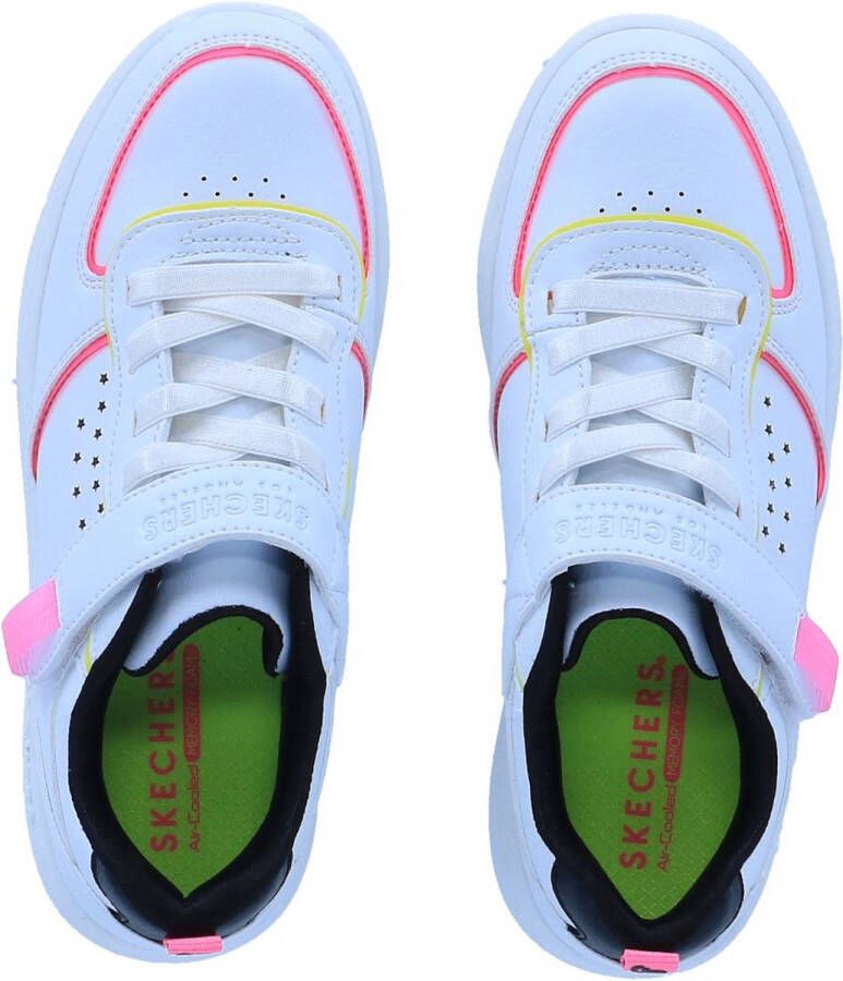 Skechers Court Squad Color Remix Sneaker Meisjes Wit multi