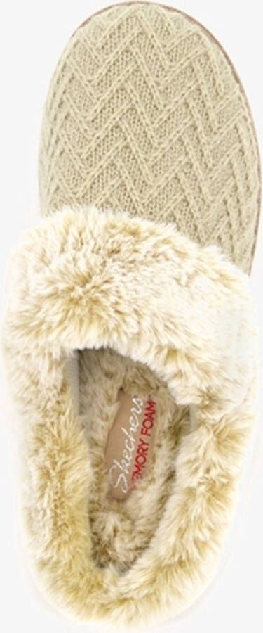 Skechers Cozy Campfire dames pantoffels Beige Extra comfort Memory Foam