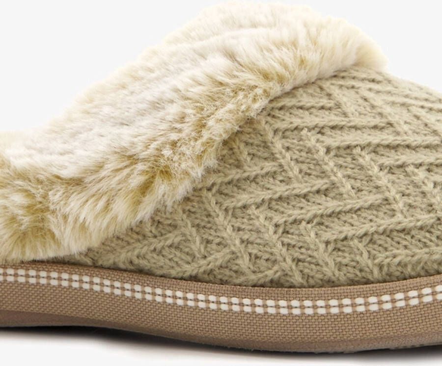 Skechers Cozy Campfire dames pantoffels Beige Extra comfort Memory Foam