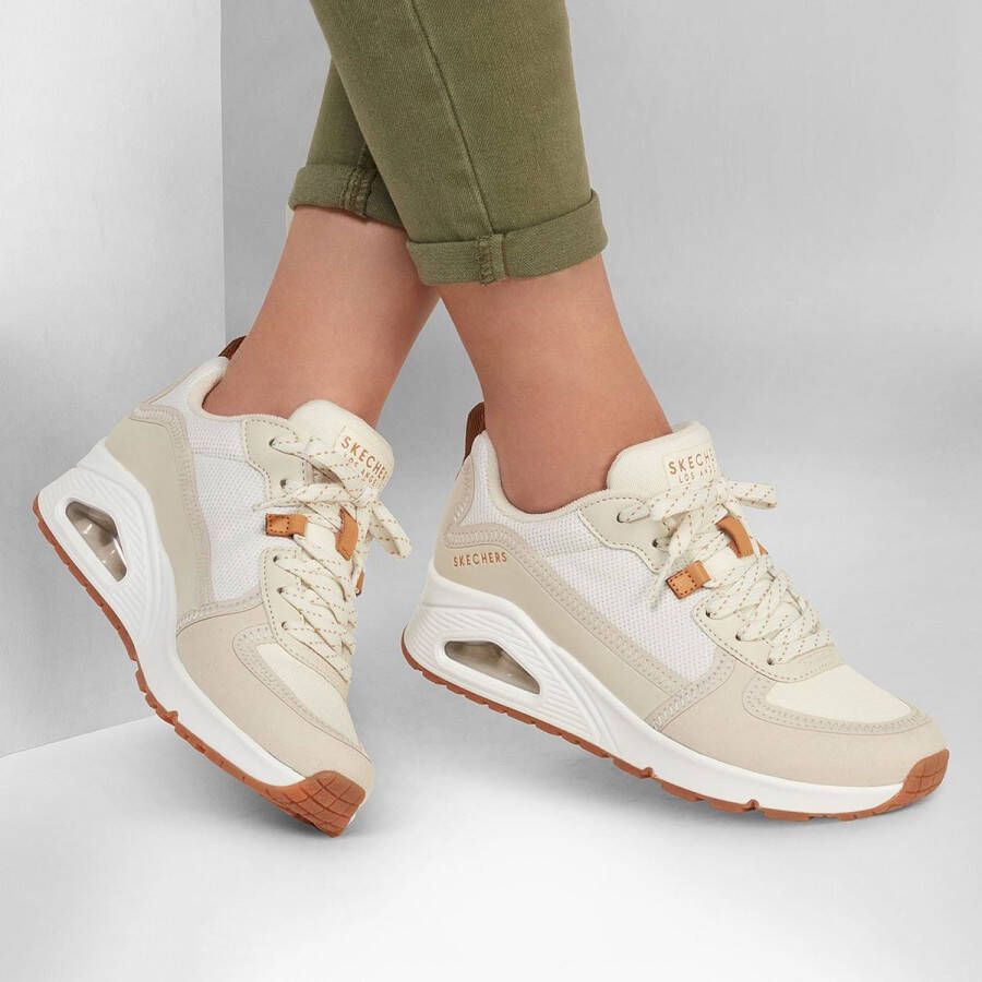 Skechers Dames Sneakers Uno Layover Off White Off White