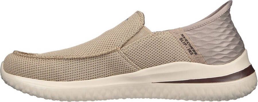 Skechers Delson 3.0 Cabrino Heren Instappers Taupe