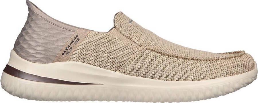 Skechers Delson 3.0 Cabrino Heren Instappers Taupe