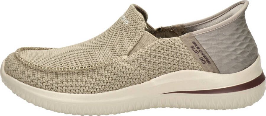 Skechers Delson 3.0 Cabrino Heren Instappers Taupe