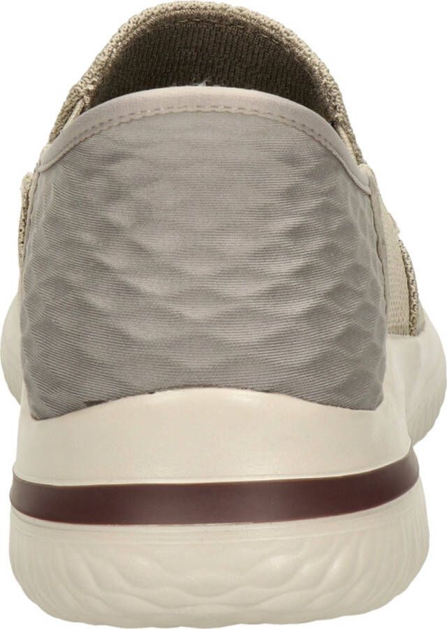Skechers Delson 3.0 Cabrino Heren Instappers Taupe
